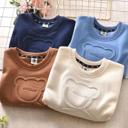 Children Boy Girl Cartoon Bear Sweater Kid Fall Winter Warm Sweatshirt Clothe Tops New Long Sleeve Toddler Baby Bottoming Shirt