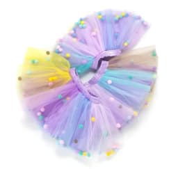 2024 New Arrival Infant Mulity Colorful Tulle Tutu Skirt Pom Pom Princess Mini Dress Children Clothing Pettiskirt Girl Clothes