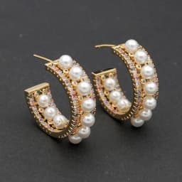 Luxury Jewelry Stud Earrings Cubic Zirconia Half Round Fanshaped Radial Stud Earrings Birthday Gift