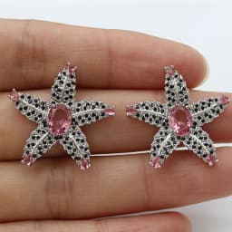 Luxury Jewelry Stud Earrings Cubic Zirconia Half Round Fanshaped Radial Stud Earrings Birthday Gift