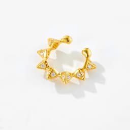 VEWANT 925 Sterling Silver Zircon Spike Earcuff Cuff Earring No Piercing Clips 2024 Women Fine Fashion Party Jewelry