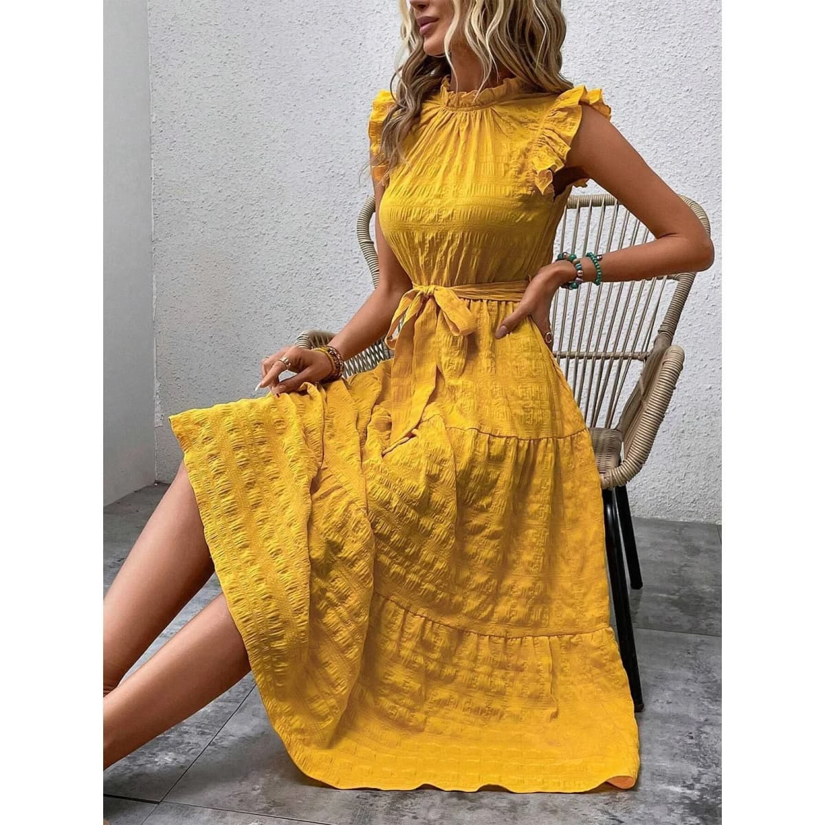 Summer Dresses Sexy Outfits 2024 Solid Color Strap Decoration Elegant Dress Female Vintage Casual Beach Dresses ropa de mujer