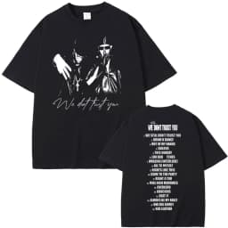 Rapper Metro Boomin Heroes & Villains Double Sided Print T-shirts Men Women Hip Hop Vintage Oversize Tshirt Male Cool Streetwear