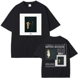 Rapper Metro Boomin Heroes & Villains Double Sided Print T-shirts Men Women Hip Hop Vintage Oversize Tshirt Male Cool Streetwear