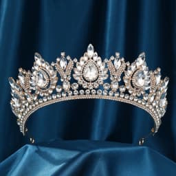 Baroque Luxury Girls Red Green Blue Crystal Bridal Wedding Tiara Crown Bride Queen Headbands Hair Jewelry Accessories