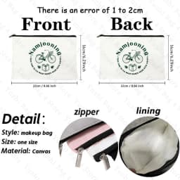 Namjooning Pattern Kpop Fans Merch Women Cosmetic Bag Toiletries Aesthetics Travel Organizer Toiletry Bag Pencil Case Girl