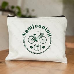 Namjooning Pattern Kpop Fans Merch Women Cosmetic Bag Toiletries Aesthetics Travel Organizer Toiletry Bag Pencil Case Girl
