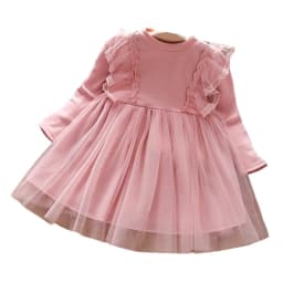 Girls Clothing Dress Autumn New Girls Dess Long Sleeve Dress Vestidos Mesh Tutu Princess Dress