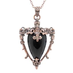 Water Drop Crystal Pendant Necklace for Men and Women Natural Amethyst Rose Quartz Onyx Lapis Lazuli Opal Antique Stone Jewelry