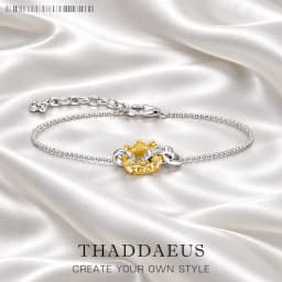 Royal Design Golden Crown Bracelet 925 Sterling Silver Fine Jewelry Europe Women Queen Vintage Gift