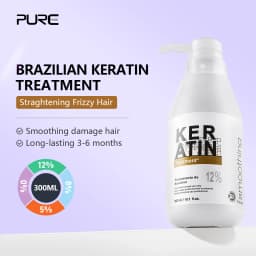 PURC 300ml Professional Keratin Hair Treatment Cream Straightening Smoothing For Frizzy Brazilian Keratin Products Hair Care