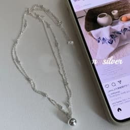 925 Sterling Silver Bilayer Beads Chain Choker Spherical Pendant Necklaces For Women Wedding Jewelry Collares Collier Ketting
