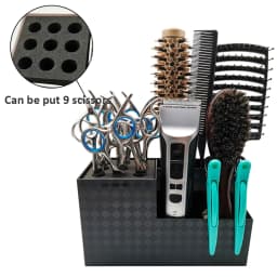 Salon Scissors Holder Scissors Comb Clips Organizer Arcylic Holder Box Salon Barber Tool Storage Scissors Shears Comb Clips Rack