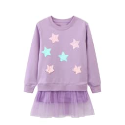 Jumping Meters 2-7T Bear Beading Princess Girls Dresses For Autumn Spring Long Sleeve Party Girls Clothing Cute Baby Frocks