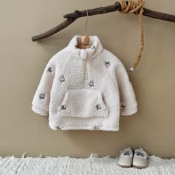 New Baby Girls Winter Coats Fake Lamb Wool Fur Warm Embroider Zippered Jacket Kids Coat Jackets Children Clothes Overcoats