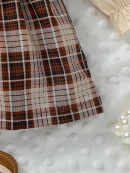 2024 New Baby Girls Autumn Long Sleeve With Bow Plaid Fahion Cute Dress