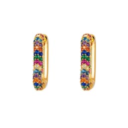 CRMYA Gold-color Clip Dangle Hoop Earrings For Women CZ Zircon Enamel Piercing Women's Earrings Set 2023 Jewelry Wholesale