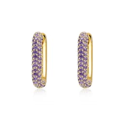 CRMYA Gold-color Clip Dangle Hoop Earrings For Women CZ Zircon Enamel Piercing Women's Earrings Set 2023 Jewelry Wholesale