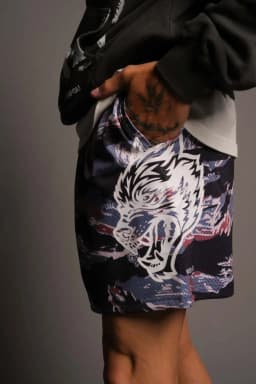 2024 Summer New Men's Fashion Trend Beach Shorts Hole Fabric Multi-Color Outdoor Sports Training Running Casual Quarter Pants