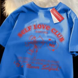 Self Love Club Fun Cupid Men Women T Shirts Breathable Street Tee Clothes Cotton Summer Fashion Loose Casual Oversized T Shirt