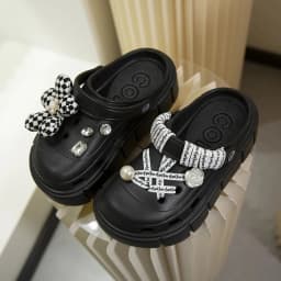 6cm DIY Platform Slippers Summer Women's Sandals Wedges Ladies Outdoor Clogs Thick Street Beach Slides Girls Garden Shoes