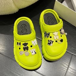 6cm DIY Platform Slippers Summer Women's Sandals Wedges Ladies Outdoor Clogs Thick Street Beach Slides Girls Garden Shoes
