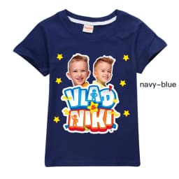 Children Cute Vlad Niki Clothes Kids Summer Fashion T-shirt Baby Boys Cartoon Tshirts Toddler Girls Short Sleeve Casual Tops