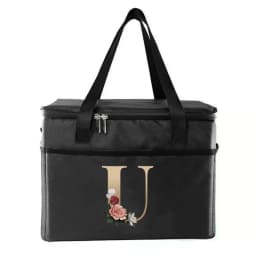 Thermal Bag Portable Lunch Bags Insulated Cooler Bag Food Bento Bags Printing Gold Letter Series Travel Picnic Storage Ice Bags
