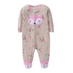 Baby Rompers Spring Autumn Clothes Zipper Fleece Boy Girl Pajamas Newborn Outfit Animal Jumpsuit Infants Clothing 0 -12 Months