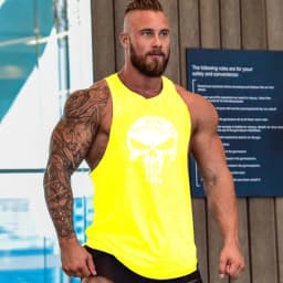 Gym Brand clothing Bodybuilding Fitness Mens running tanks workout BEAST print vest Stringer sportswear muscle undershirt