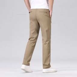 Classic Style Men's Fashion Casual Pants Brand Fashion Solid Color Business Straight ArmyGreen Beige Khaki Anti-wrinkle Trousers