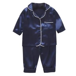 New Children's pajamas 0-5-year-old baby cartoon short sleeved pajama set with ice silk comfortable solid color home clothing