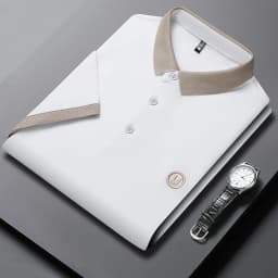 2026 Men's New Embroidered Cotton Business Leisure Short Sleeved POLO Shirt Fashion Short Sleeved Comfortable and Breathable Top