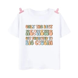 Promoted To Big Cousin Shirt Baby Announcement T-shirt Big Cousins Tops Kids Summer Short Sleeve Tee Boys Girls Fashion Shirts