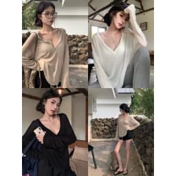 Thin Perspective Long Sleeved T-shirt for Women's Summer Loose Casual Korean Base Sun Protection Cover Up Top for Women