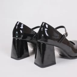 Ladies Summer Black New Small Leather Shoes Mary Janes Vintage Buckle Non-Slip Sandals Woman Medium Heels Casual Elegant Heels