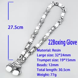 GS179 NEW Car Pendants Boxing Glove EVERLAST Style Silvery Exquisite Beads 3D Stereo Resin DIY Strength And Wisdom Ornament