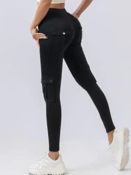 Cargo Pants Multi-Pocket Hip Lift Fitness Exercise Tight High-Waisted Yoga Training Pants