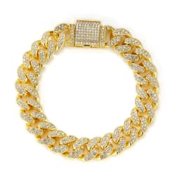 12mm Iced Out Crystal Prong Miami Cuban Chain Necklace for Women Men Bling Paved Rhinestone Choker Necklace Hip Hop Jewelry Gift