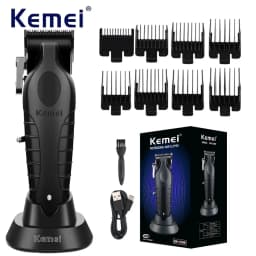 Kemei 2299 2296 T95 Professional Hair Clipper Cordless Trimmer Electric Foil Shaver Men Rechargeable Finish Hair Cutting Machine