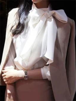 Women Spring Summer Style Chiffon Blouses Shirts Lady Casaul Long Sleeve White Black Bow Tie Collar Blusas Tops