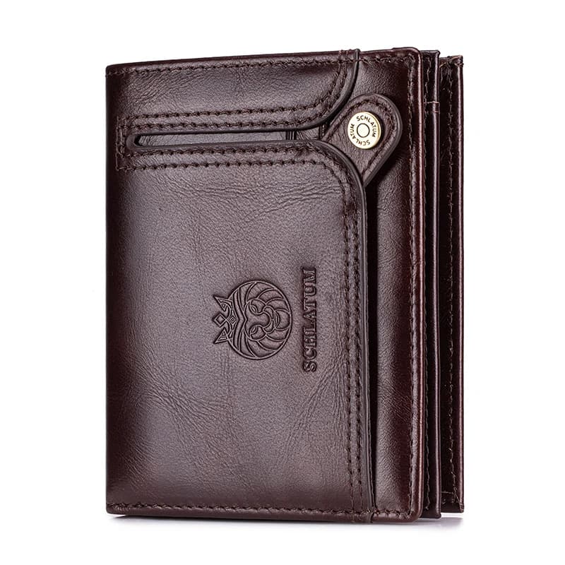 SCHLATUM Large Capacity Wallets for Men Genuine Leather RFID Blocking Accordion Credit Card Wallet with 21 Card Slots