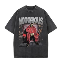 Washed Vintage The Notorious Big Ready To Die Big Poppa Album Graphic T Shirts Men Women's Hip Hop Rapper Biggie Smalls T-shirts