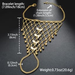 ZEADear Flower Butterfly Wristlet Gold Color Bracelet Bridal Engagement Wedding Anniversary Party Birthday Christmas Gift