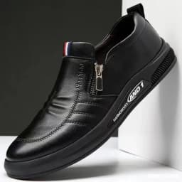 2024 New Casual Leather Shoes Men Fashion Loafers Autumn Slipon Flat Brand Business Shoes Man Sneakes Comfort Moccasins Zapatos