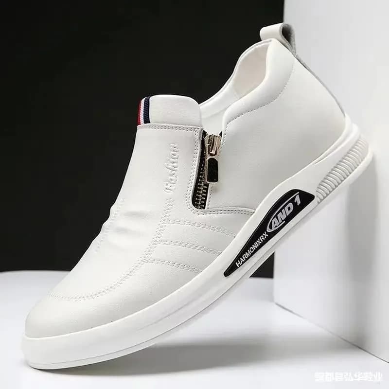 2024 New Casual Leather Shoes Men Fashion Loafers Autumn Slipon Flat Brand Business Shoes Man Sneakes Comfort Moccasins Zapatos