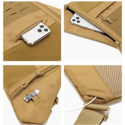 Men's Anti-theft Tactical Chest Bag Waterproof Crossbody Sling Bag Lightweight Shoulder Bag for Daily Commute Outdoor Activities