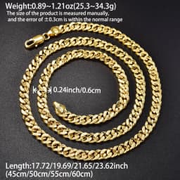 New Cuban Chain Necklace for Men and Women Hip Hop Punk Party Banquet Jewelry Accessories Gifts