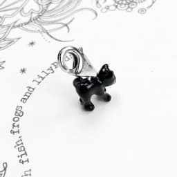Black Cat Dangle Charm Pendant Brand New 925 Sterling Silver Trendy Gift For Women Men Jewelry