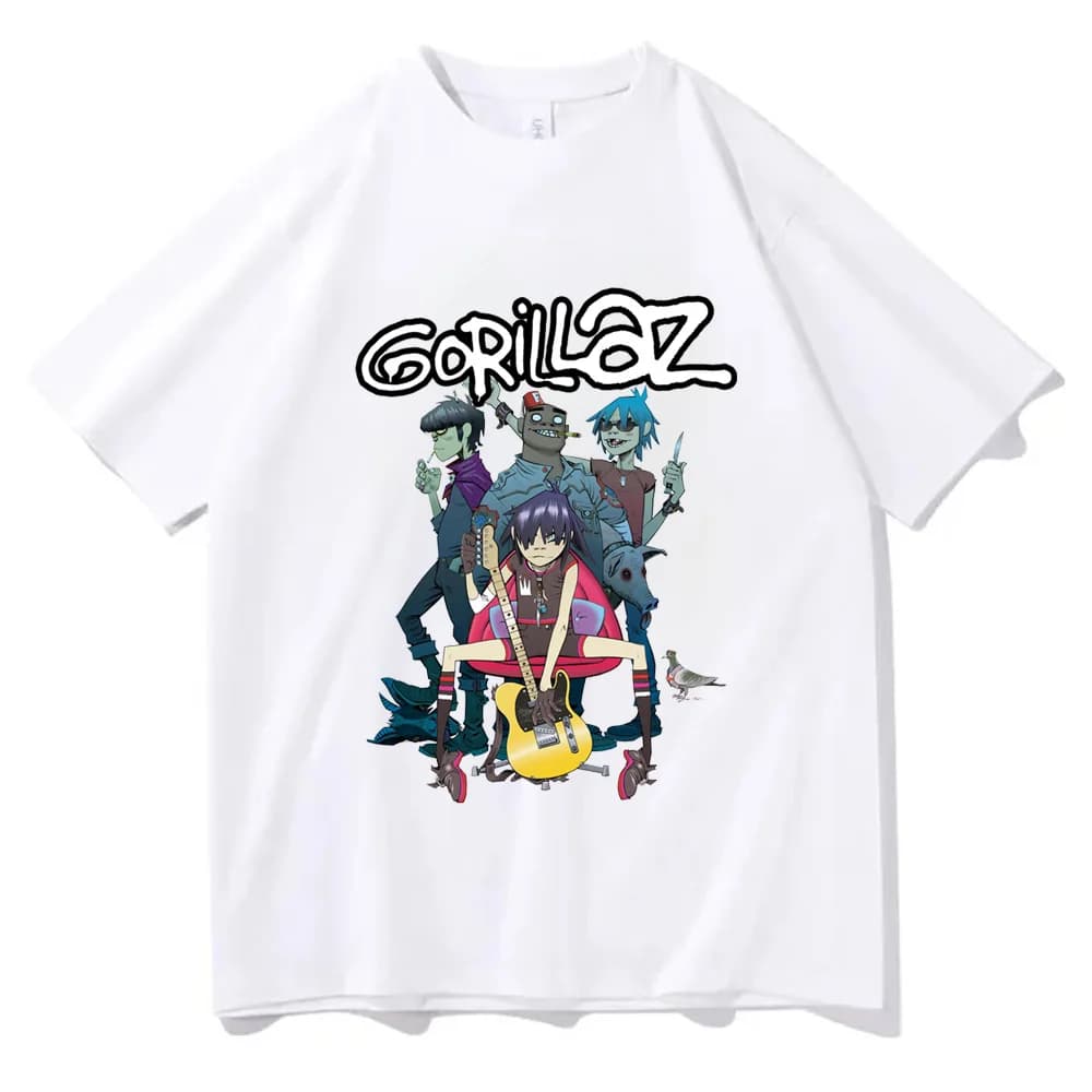 gorillaz Cotton High Quality EU Size t shirt designer streetwear men top funny man clothing